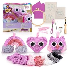 Punch Needle Mini Pillows Craft Set NIB